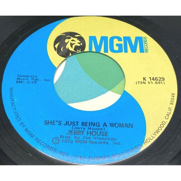 Jerry House Live in My Heart / Shes Just Being a Woman 45 Vinyl 70s Country MGM - Picture 2 of 6